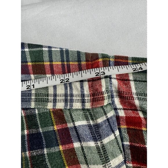 VTG Ralph Lauren XL Red Green Plaid The Big Shirt Oversized Cottagecore Preppy - Picture 9 of 10